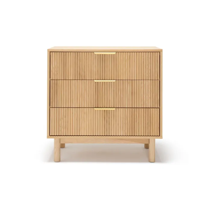 Babyrest Apollo Fluted Drawer Chest Ash