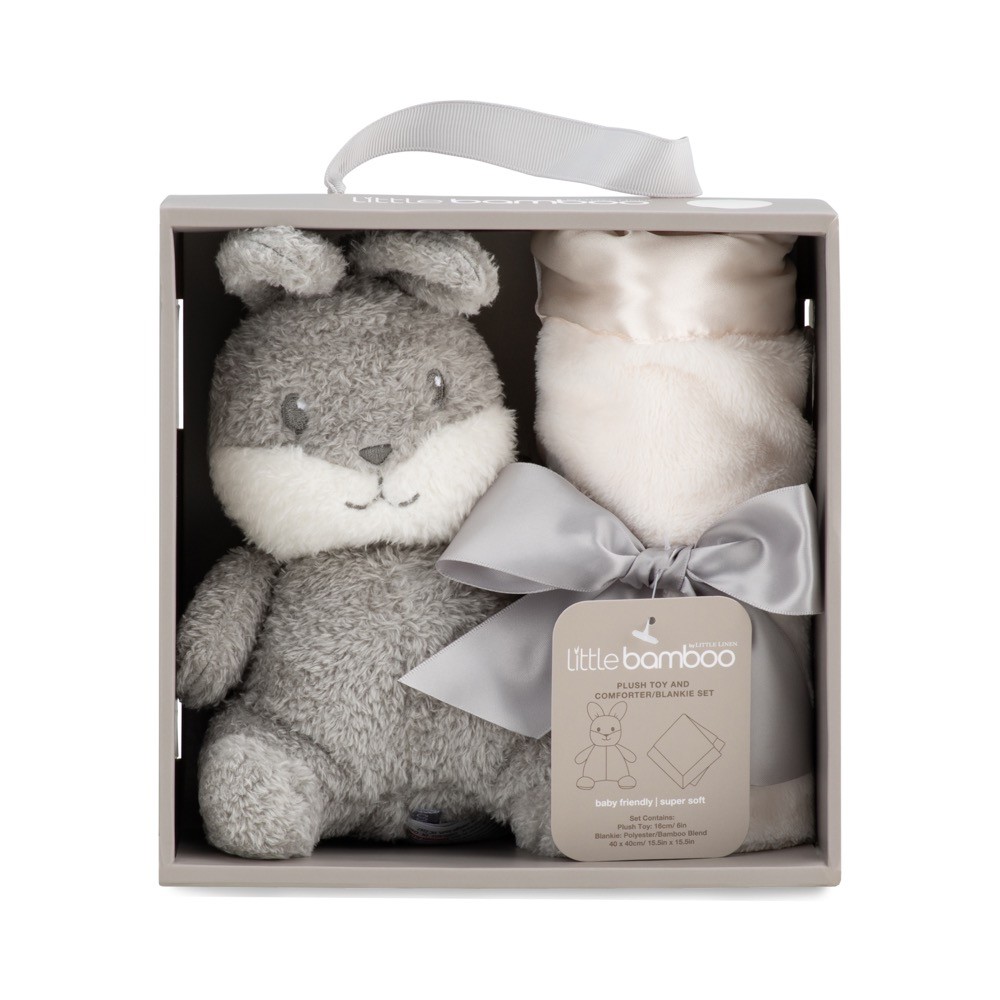 Little Bamboo Plush & Blanket Set Natural Cot Baby Bunting AU