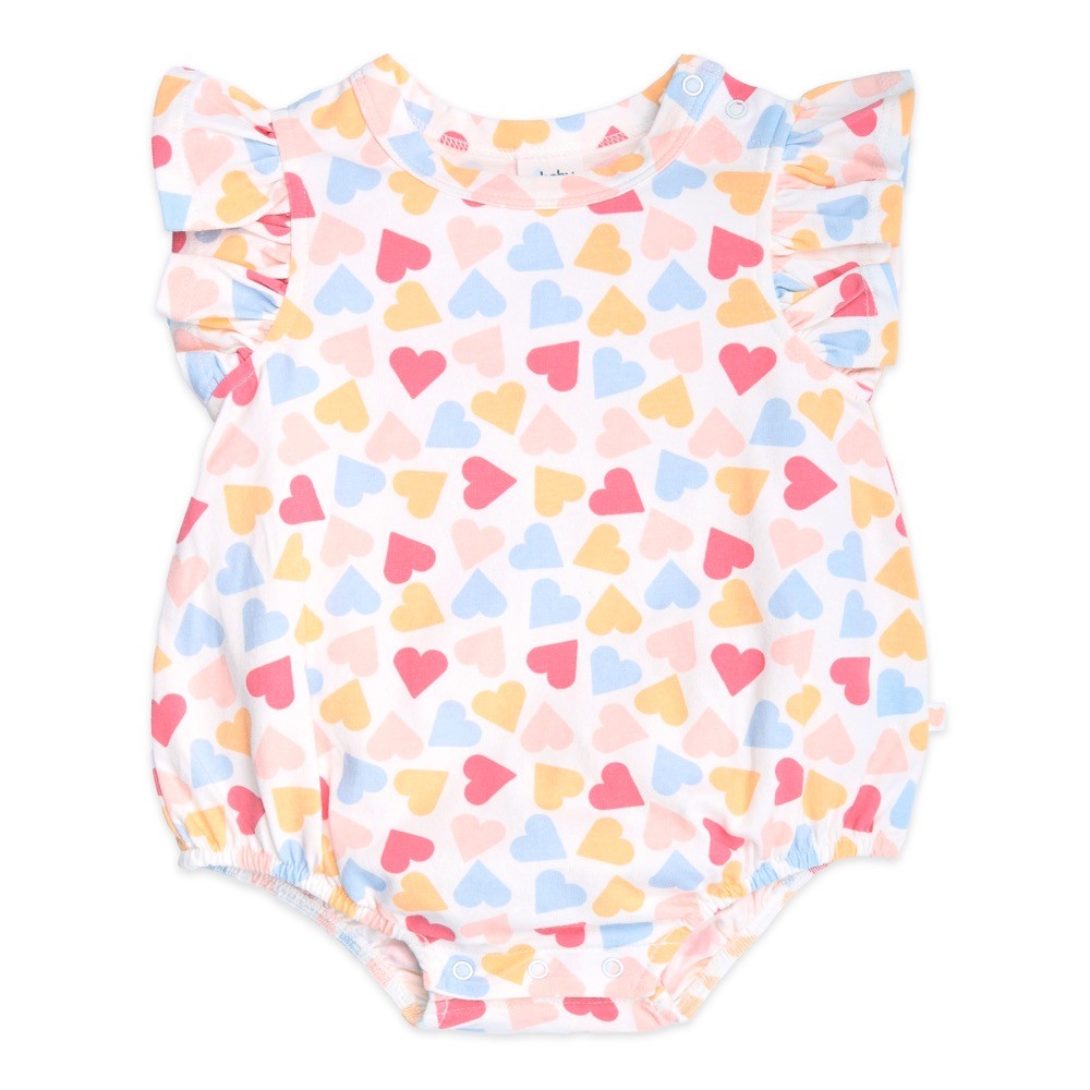 4baby Bodysuit Sleeveless Frills Multi Hearts Size 0