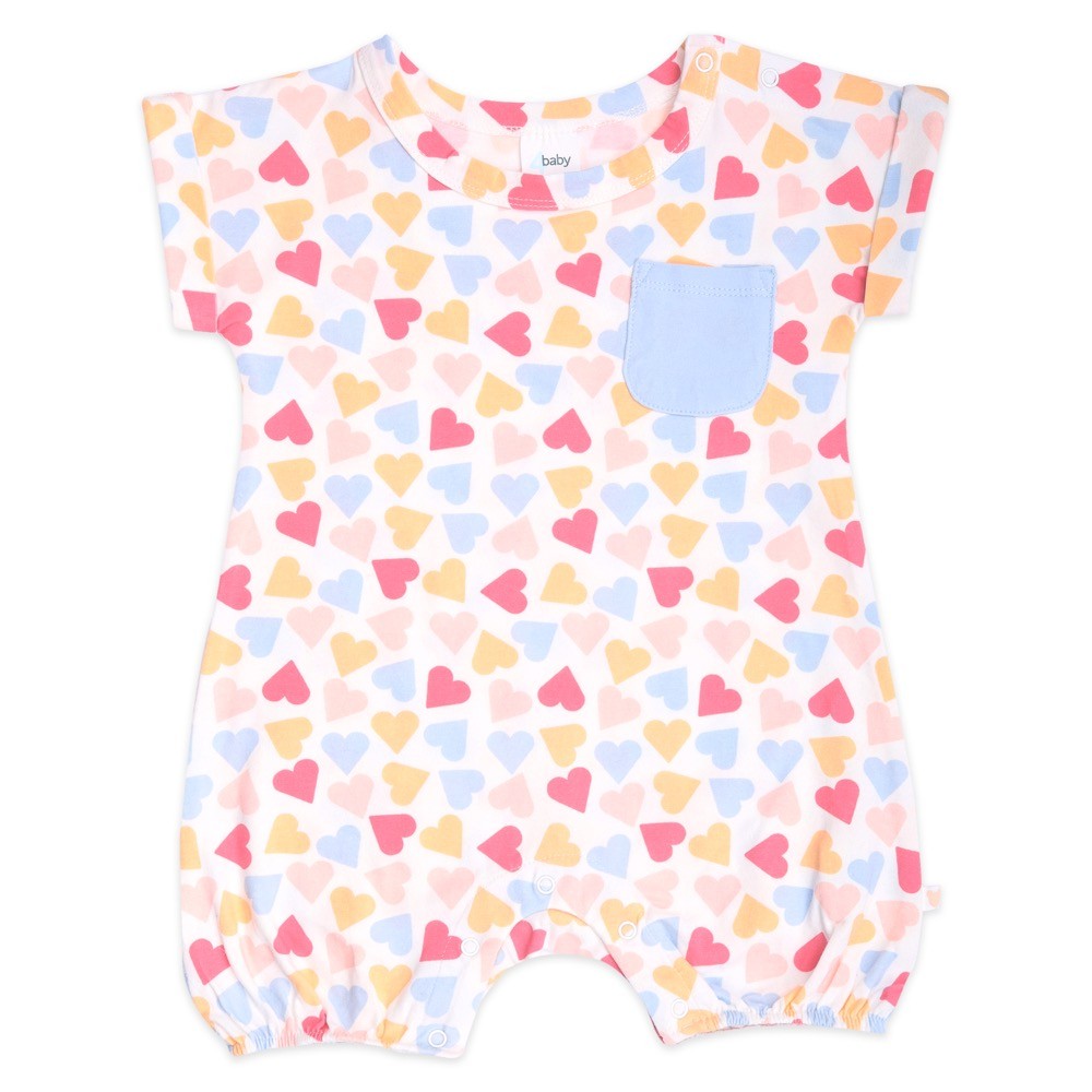 4baby Romper Short Sleeve Multi Hearts Size 000