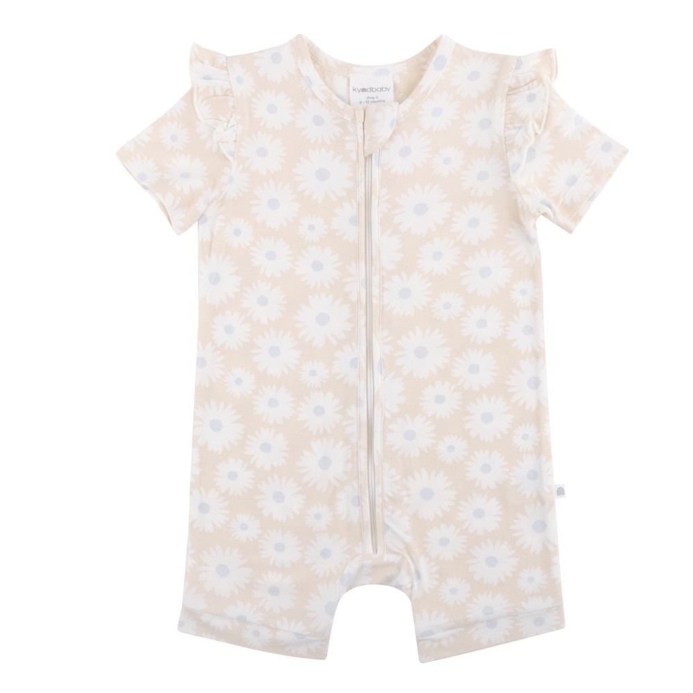Kynd Baby Bodysuit Short Sleeve Day Or Night Frill Petal Fields Size 0