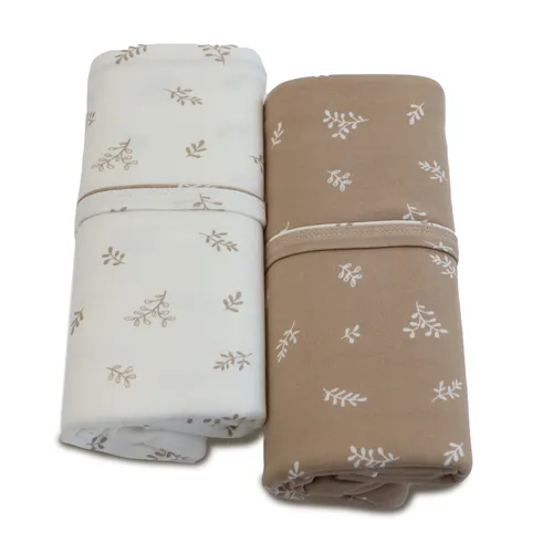 Bubba Blue 2 Pack Wrap Jersey Organic Chestnut | Baby Bunting NZ