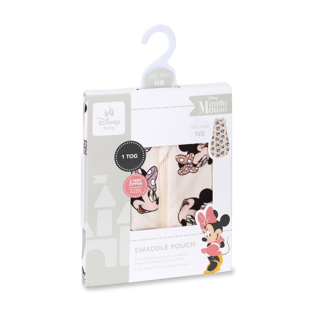 Disney Swaddle Sleeveless Minnie 1 Tog Size Newborn | Swaddles | Baby