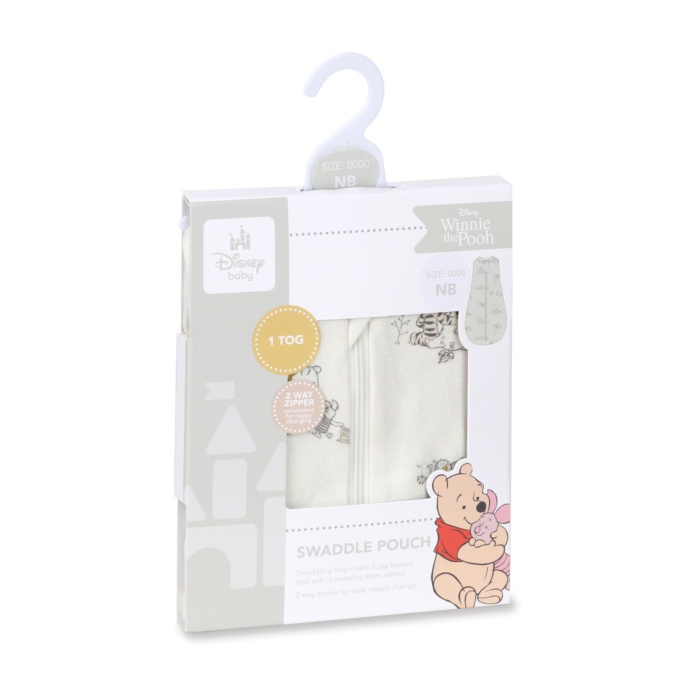 Disney Swaddle Sleeveless Woodland Winnie 1 Tog Size Newborn | Swaddles
