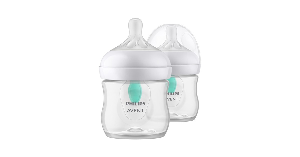 Avent Natural Response Bottles With Air free Vent 125Ml - 2 Pack | Baby Bunting AU