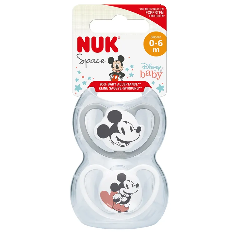 Nuk Soother 2 Pack Mickey Mouse Size 0 - 6 Months