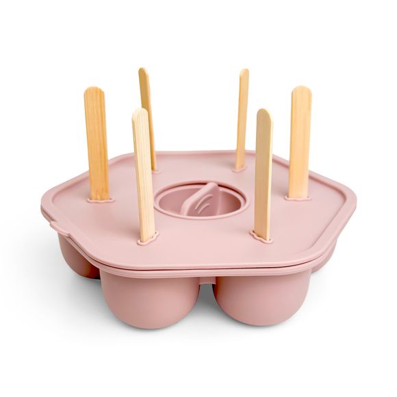 Cherub Baby Silicone 2-In-1 Freezer Tray & Popsicle Moulds Dusty Rose