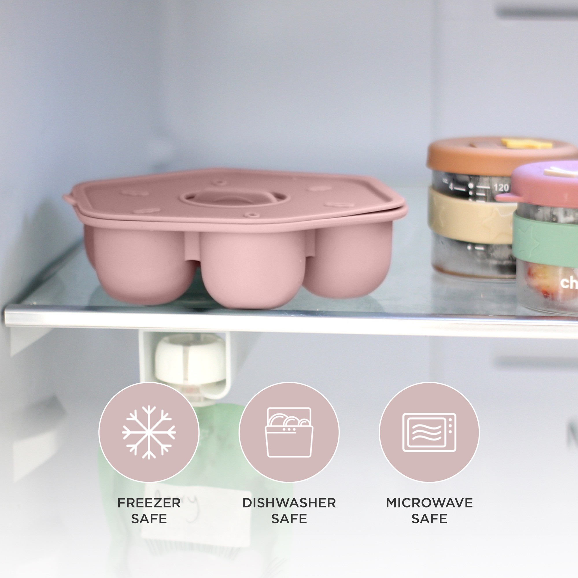 Cherub Baby Silicone In Freezer Tray Popsicle Molds Dusty