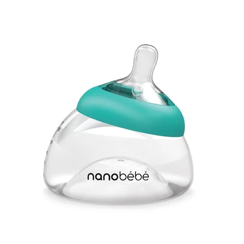 Nanobebe Breastmilk Bottle Single Gen Teal Clear Baby Bunting AU