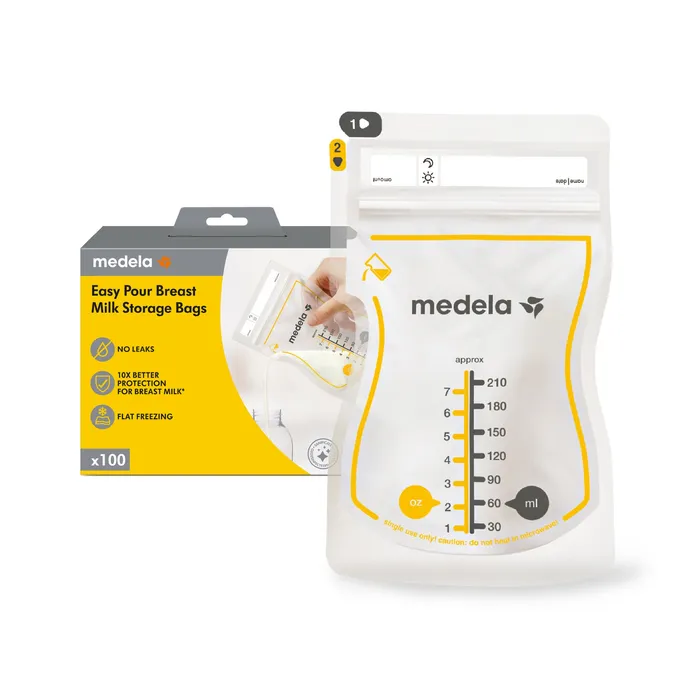 Medela Easy Pour Breast Milk Storage Bags 100 Pcs
