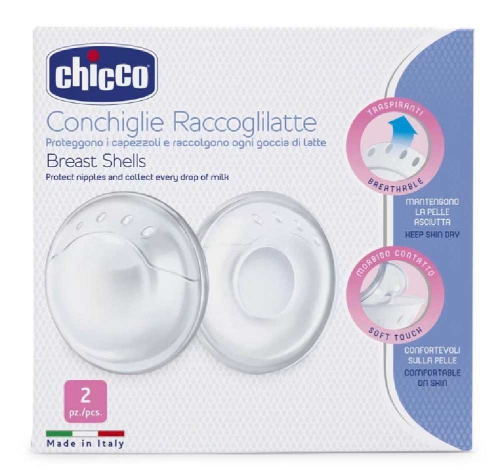 Chicco Breast Shells: Naturalfeeling 2Pk Baby Bunting AU