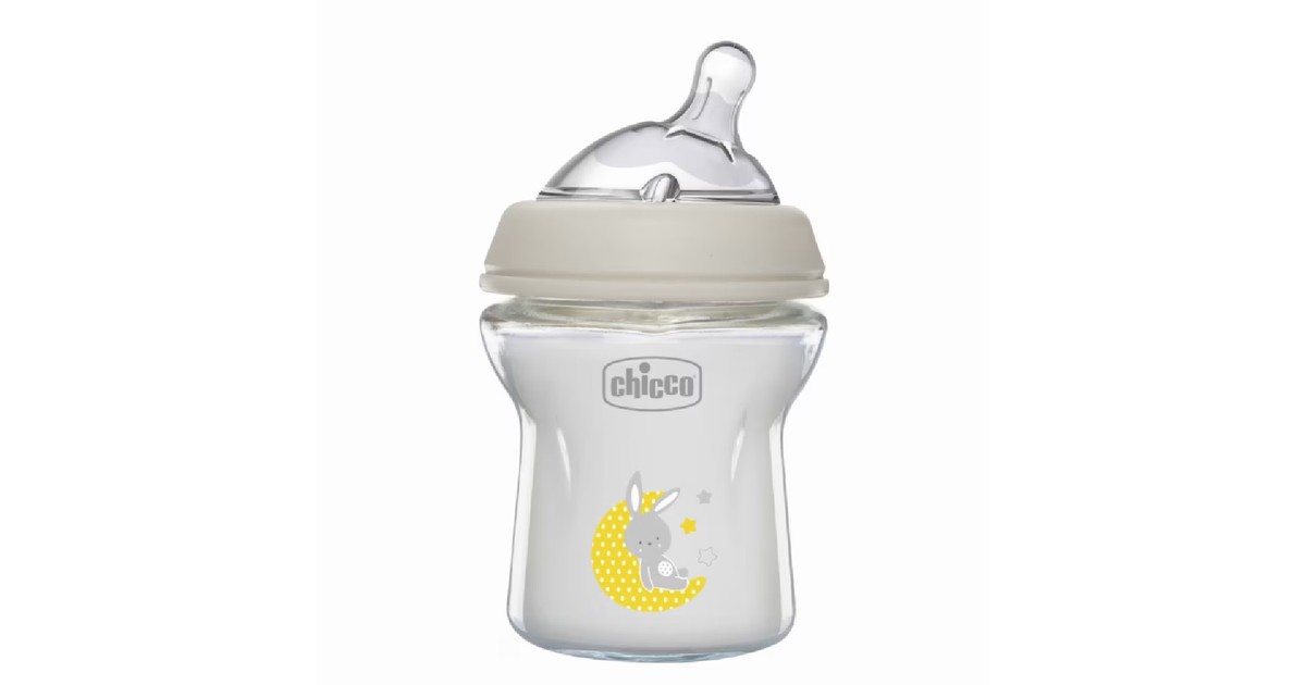 Chicco Natural Feeling 150Ml Glass Bottle Baby Bunting AU