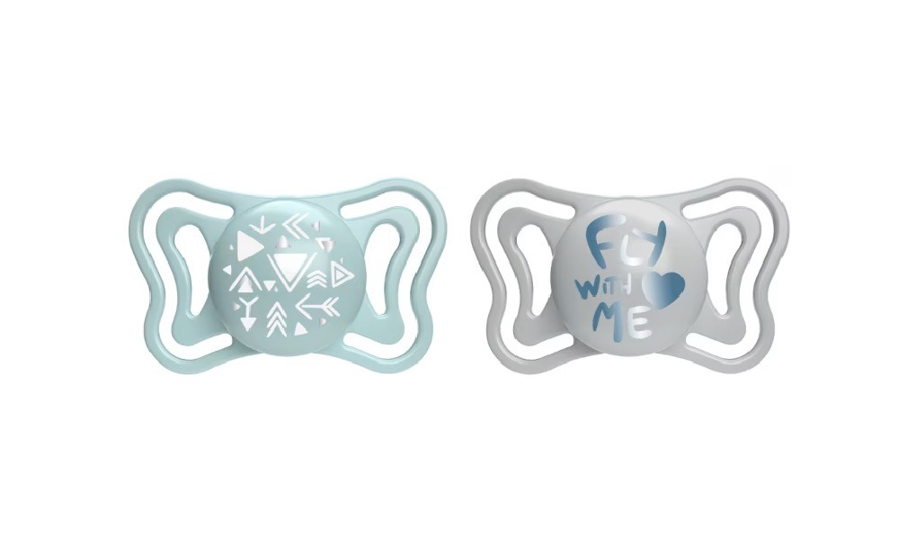 Chicco Physioforma Silicone Soother 2 Pack Blue Size 2-6 Months