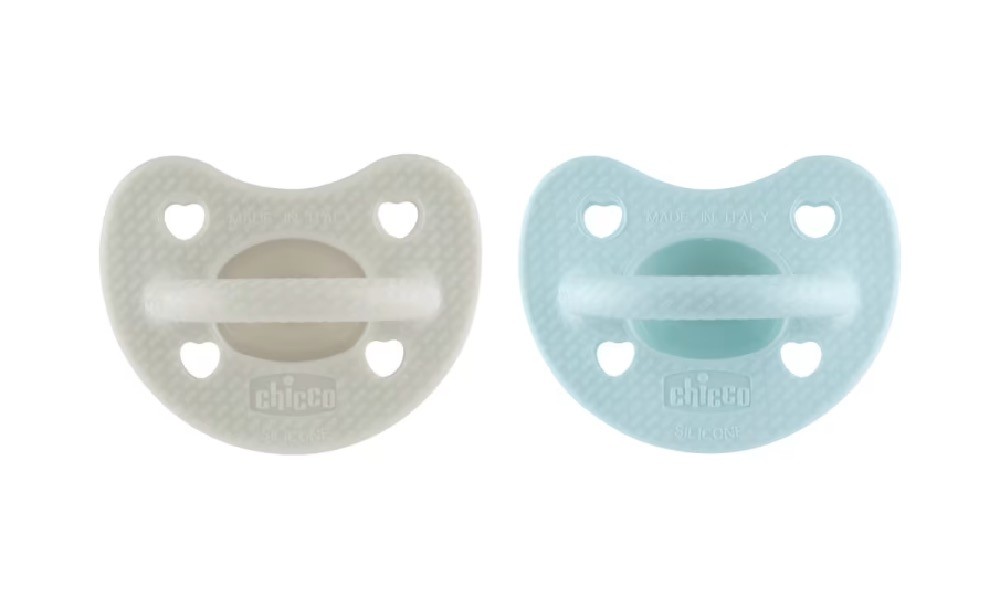 Chicco Physioforma Soft Luxe Soother 6-16M 2 Pack Grey
