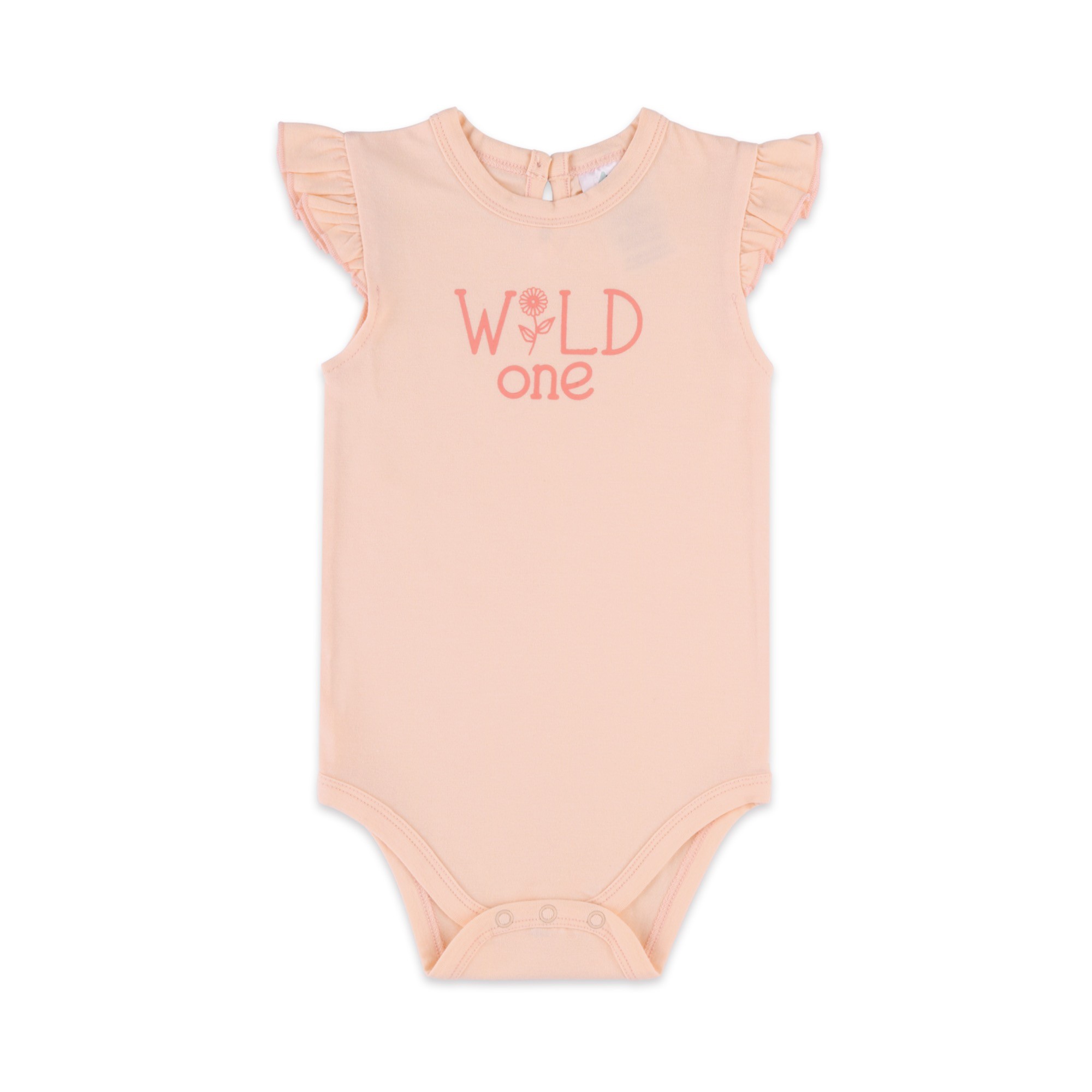 4baby Bodysuit Sleeveless Frill Wild One Orange Size 00