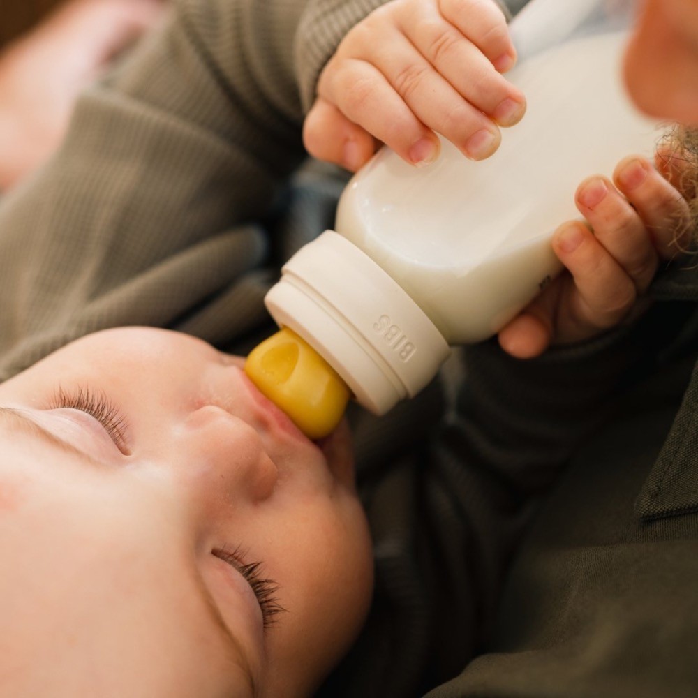 Bibs Glass Bottle 225ML - Ivory | Baby Bottles | Baby Bunting AU