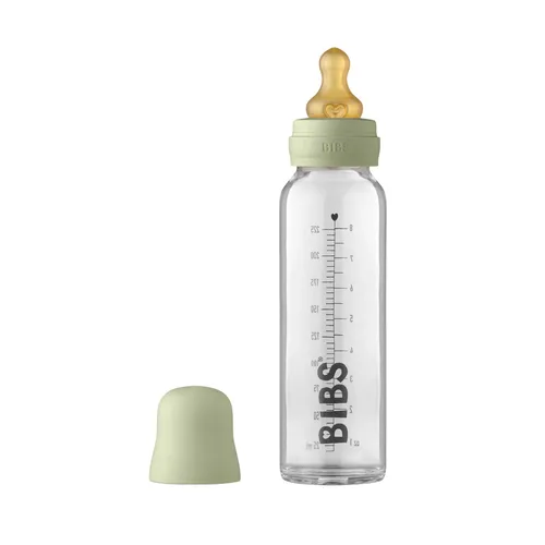Bibs Glass Bottle 225ML - Sage | Baby Bunting AU