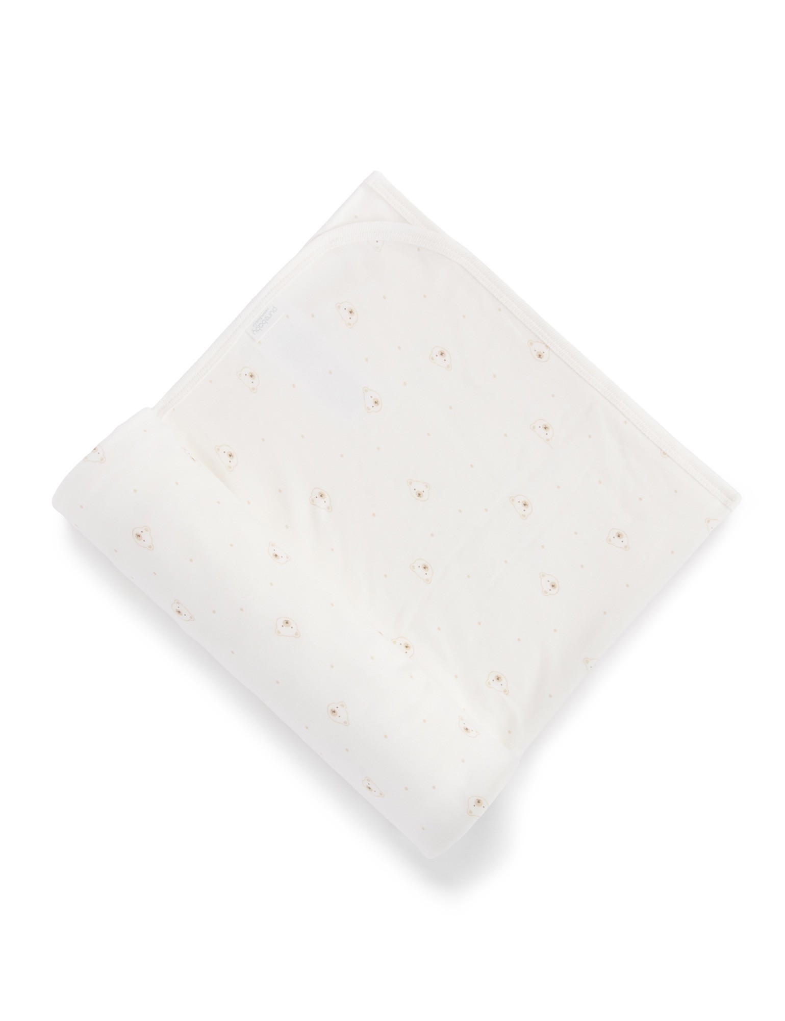 Purebaby Essential Blanket Bear White
