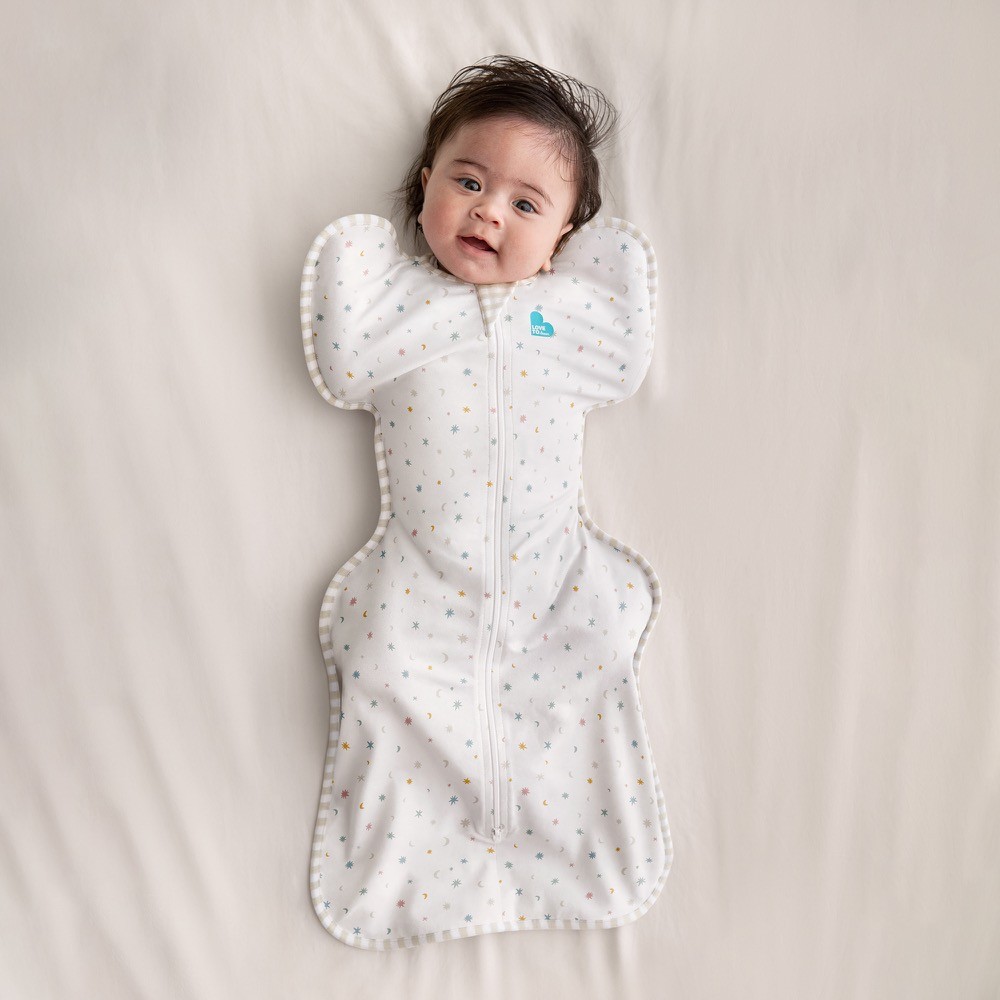 Love To Dream Swaddle Up Organic Starlight 0.2 Tog White Size Newborn ...