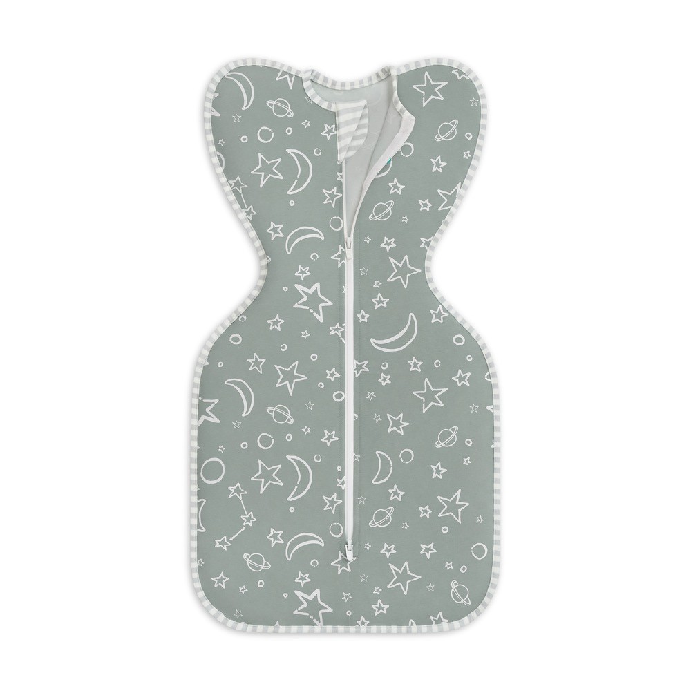 Love To Dream Swaddle Up Bamboo Stars & Moon 1 Tog Olive Size Small