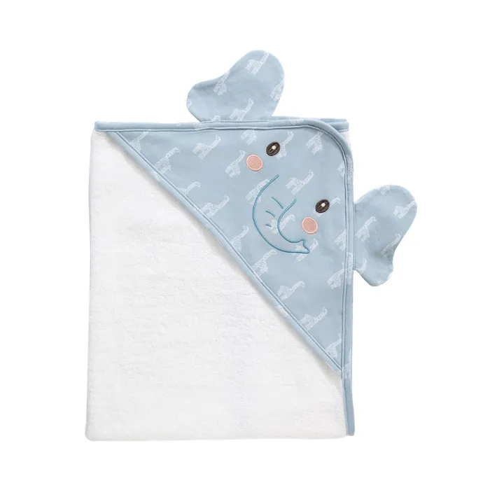 Living Textiles Hooded Towel Elephant Wild Safari