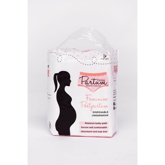 Partum Panties 5 Pack Disposable Underwear Medium