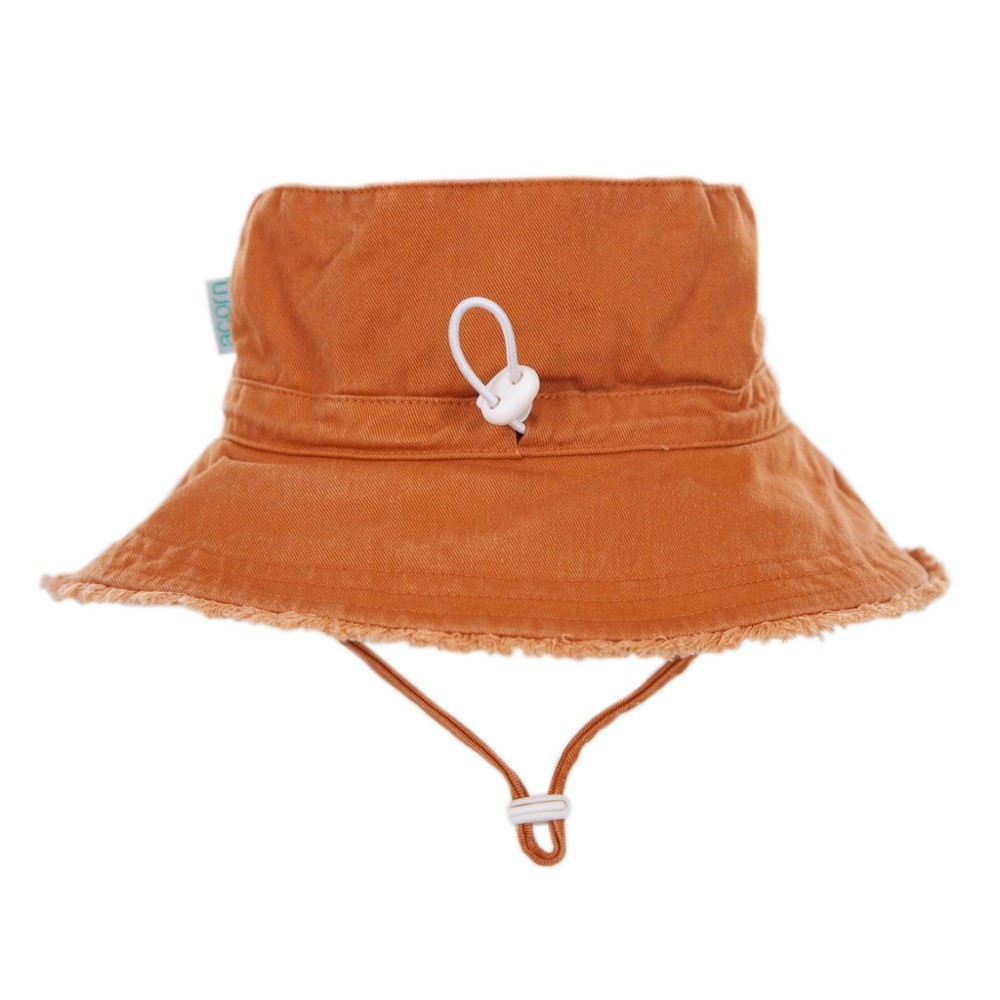 Acorn Bucket Hat Frayed Chestnut Size Small