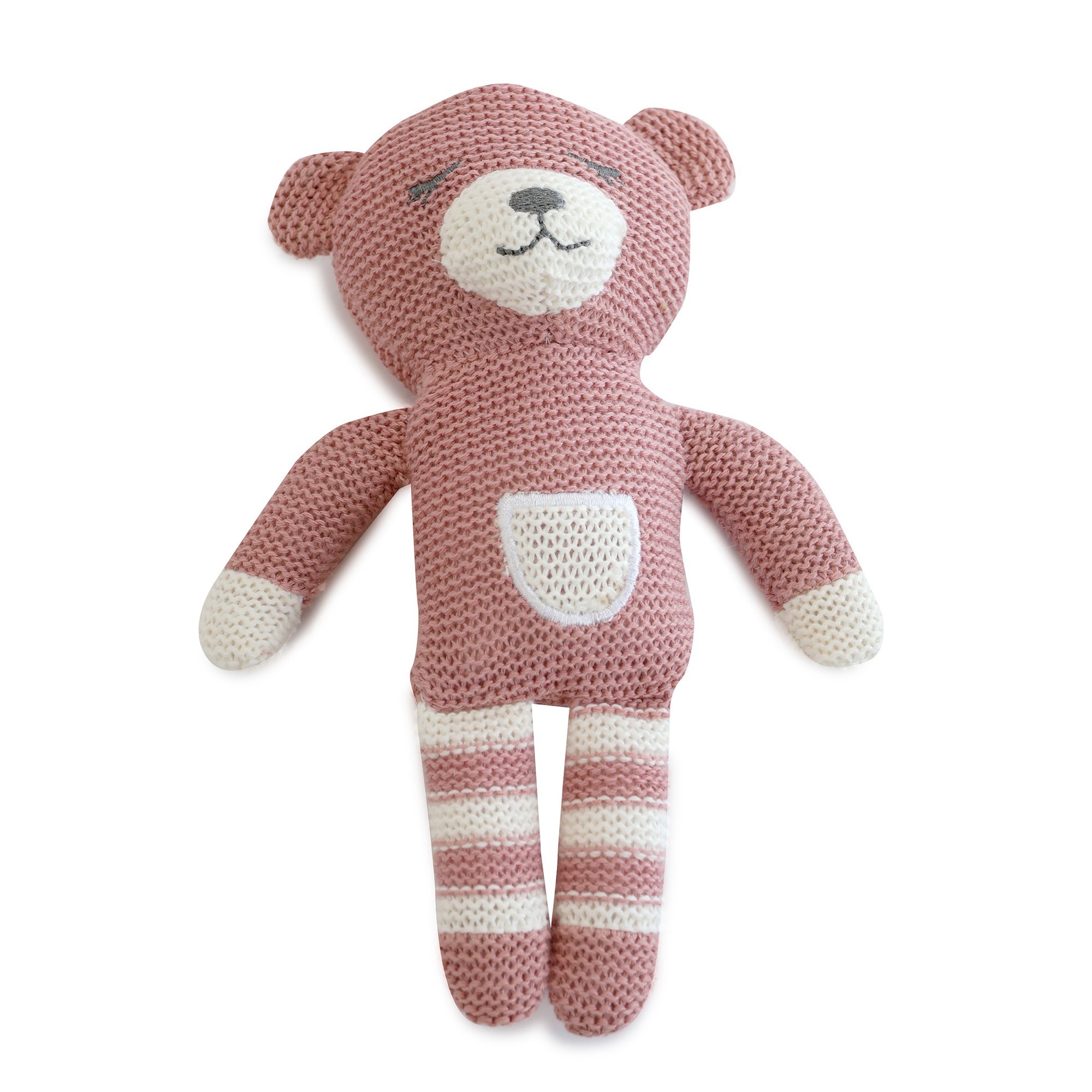 Baby Bear Rattle with Blue Bow main image 0