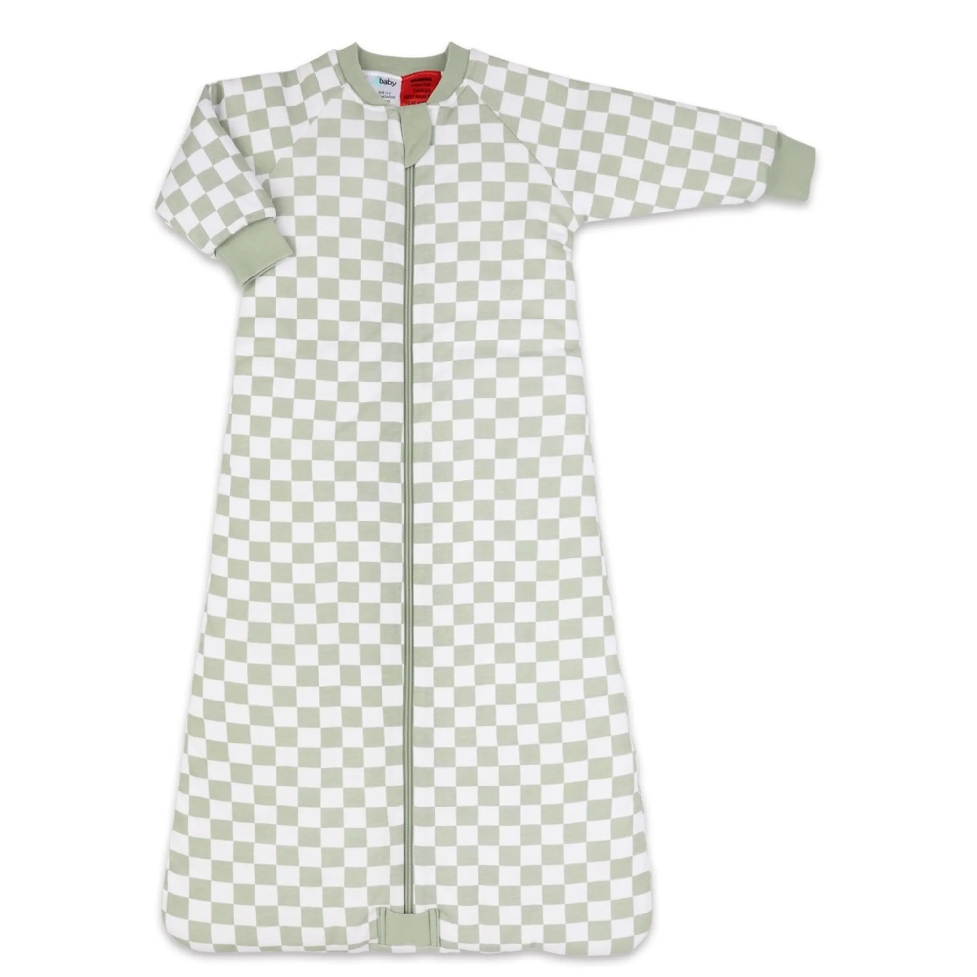 4Baby Sleepbag Long Sleeve Sage Check 3.5 Tog Size 24-36 Months