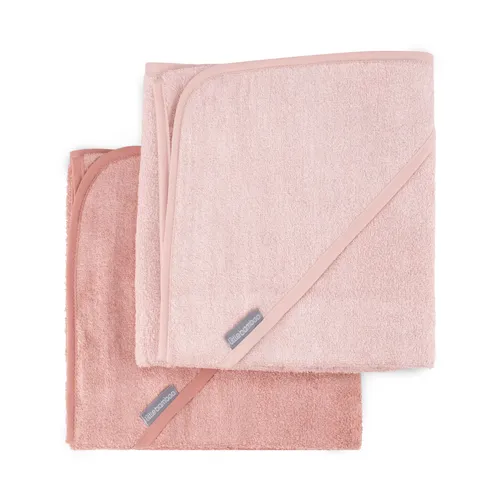 Little Bamboo 2 Pack Hooded Towel Dusty Rose | Baby Bunting AU