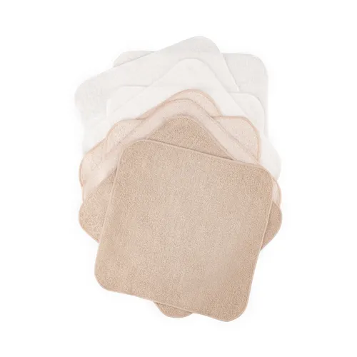 Lil Bamboo 10 Pack Washer Towelling Iced Coffee | Baby Bunting AU