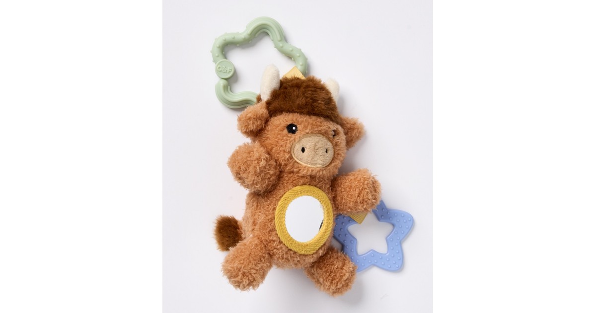 Oscar & Florri Highland Cow Pram Toy | Baby Bunting AU