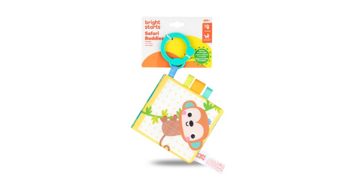 HOTUT Livre Tissu Bébé Eveil, Livre Doux Froissé Favorise la Vision et Développement Cerveau, 3D Sensoriel en Tissu pour Bébé 0-24 Mois, Cadeau de Naissance