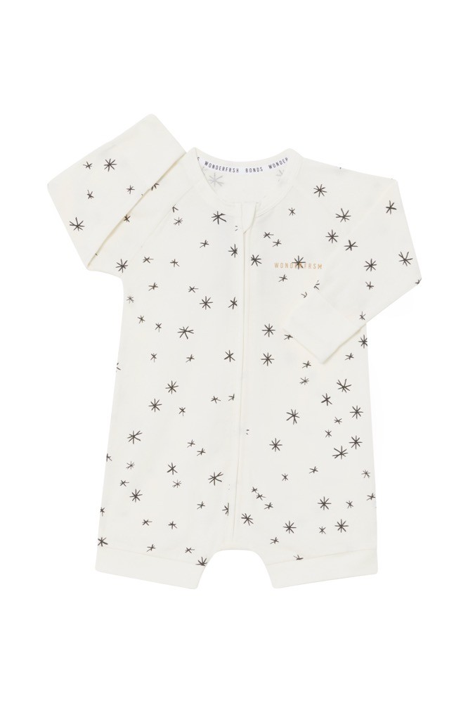Bonds Romper Long Sleeve Crayon Star Marscapone Size 0
