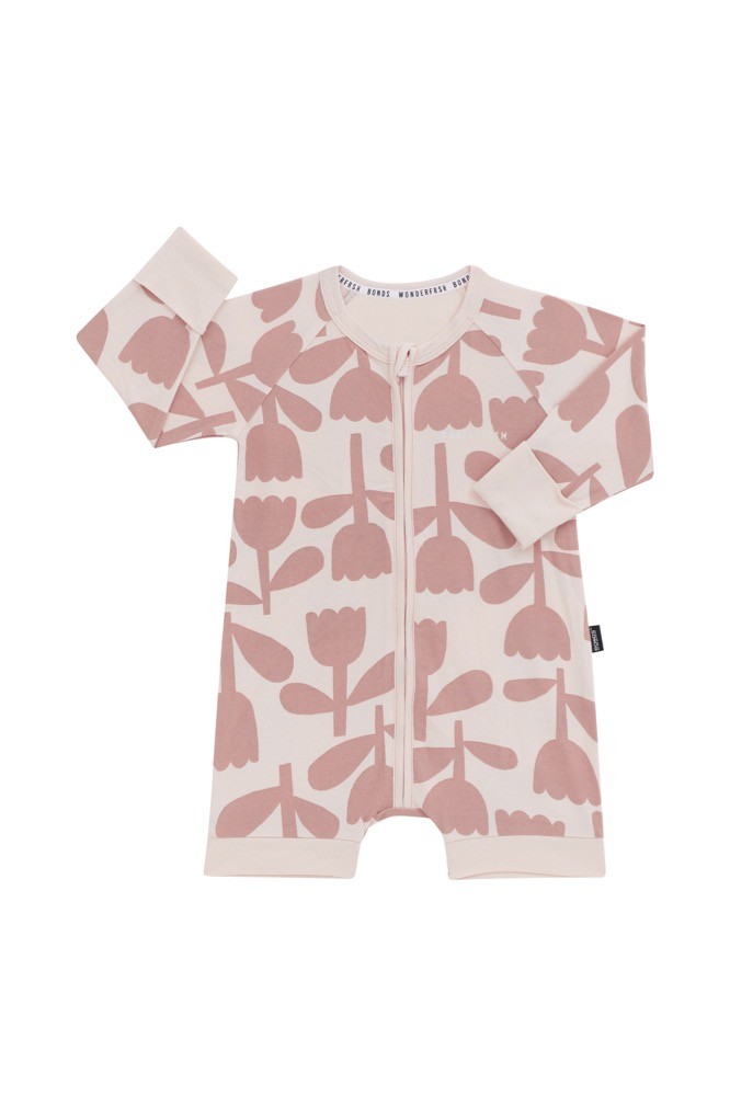 Bonds Romper Long Sleeve Tulip Pop Reverse | Baby Bunting AU