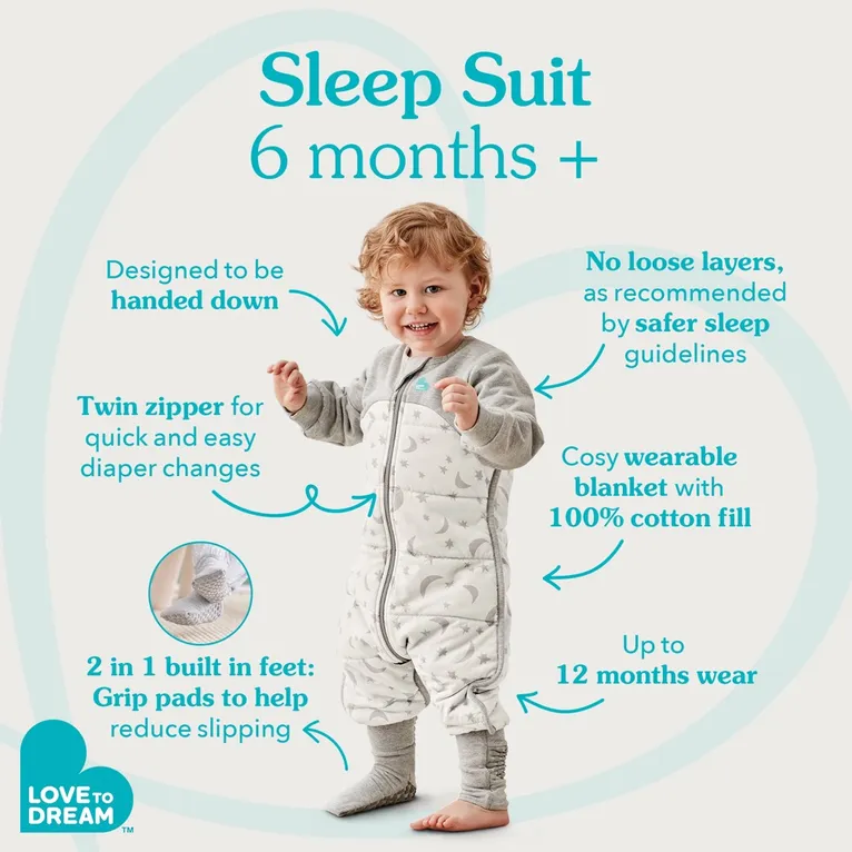 Love to Dream Sleep Suit 2.5 Tog Dusty Pink Size 4 Years