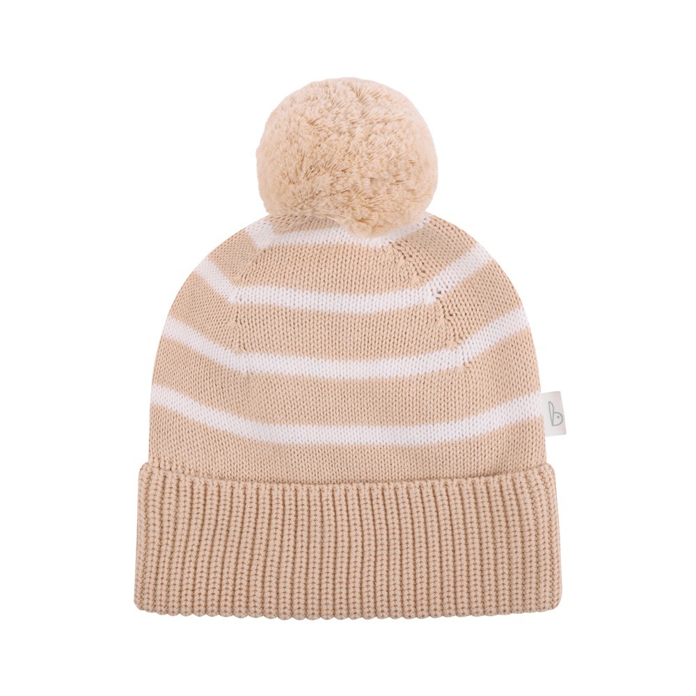 Bilbi Beanie Pom-Pom Nougat Stripe Size Extra Small