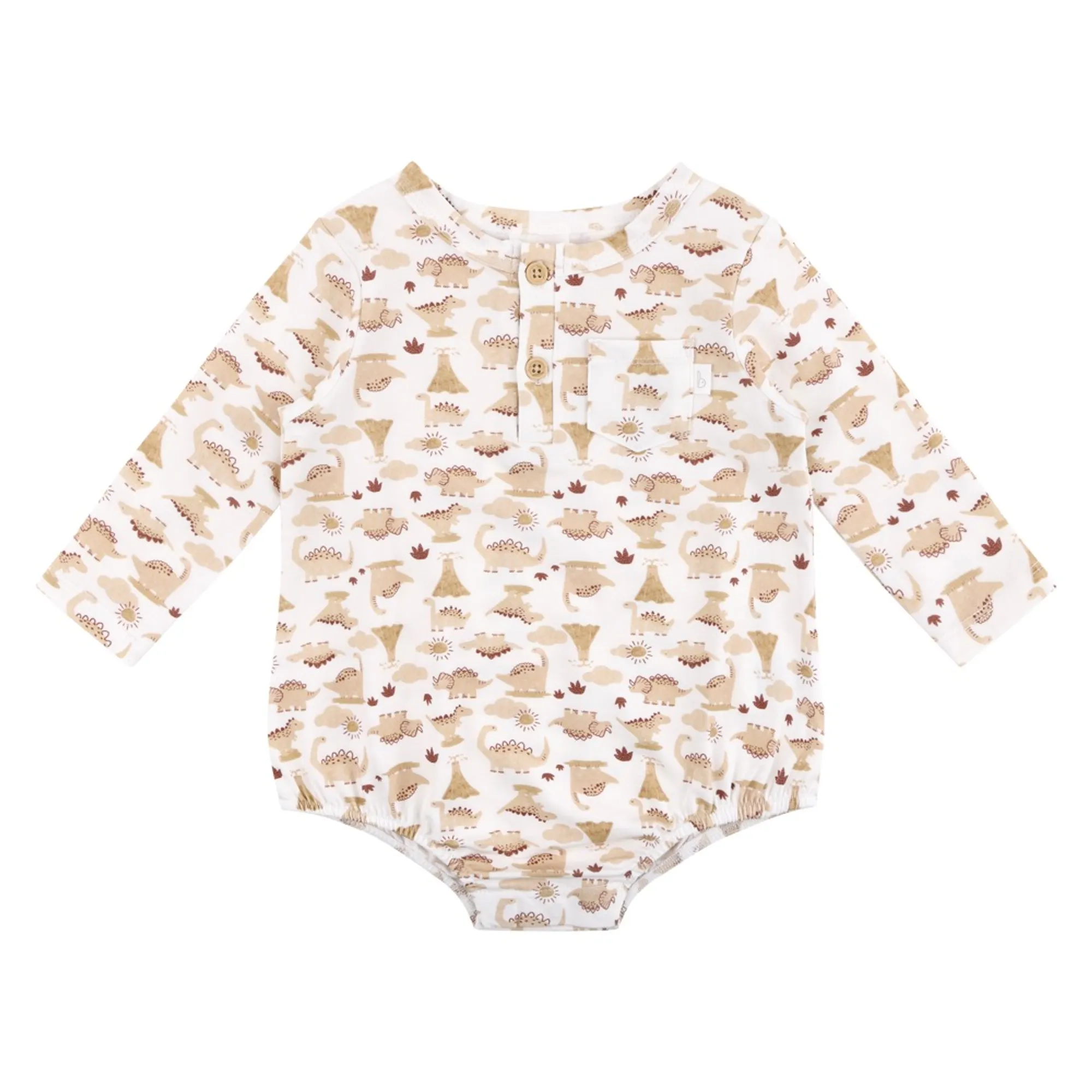 Bilbi Bodysuit Long Sleeve Pocket Dinos Buff
