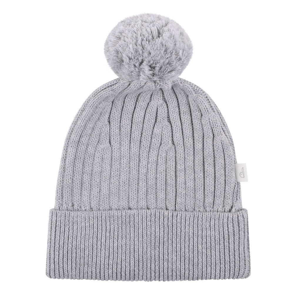 Bilbi Beanie Pom-Pom Grey Marle Size Small