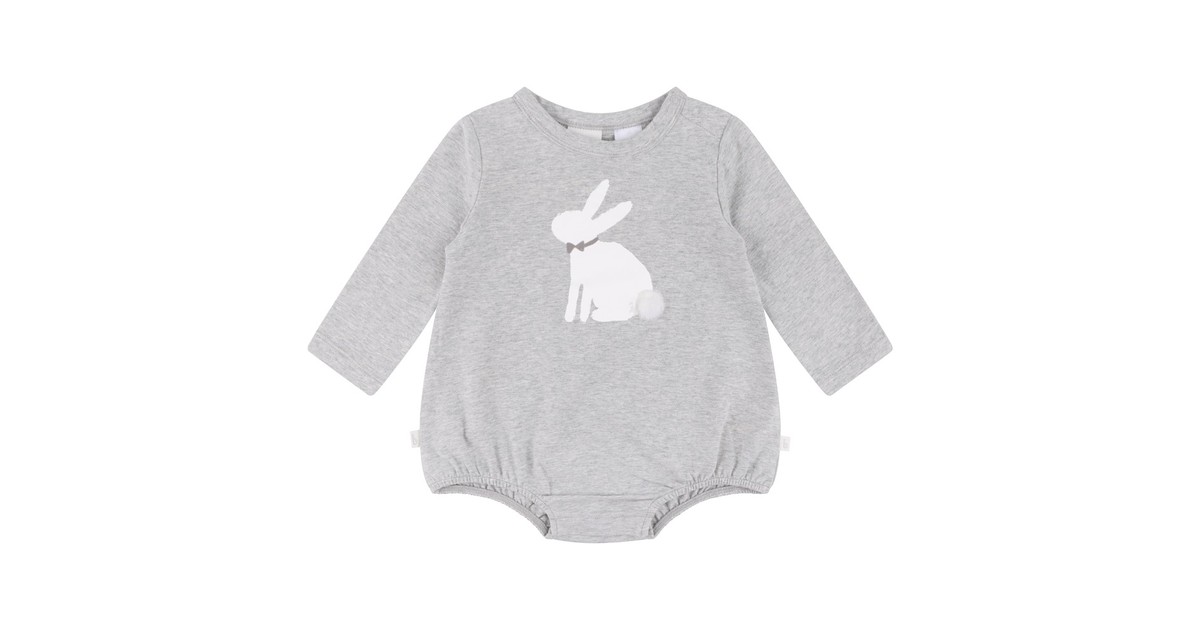 Nature Baby Merino LS Bodysuit - Bunny Tales Biscuit