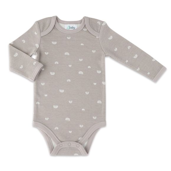 4baby Bodysuit Long Sleeve Rainbow Tan