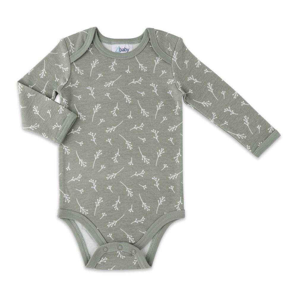 4baby Bodysuit Long Sleeve Foliage Olive Size 0