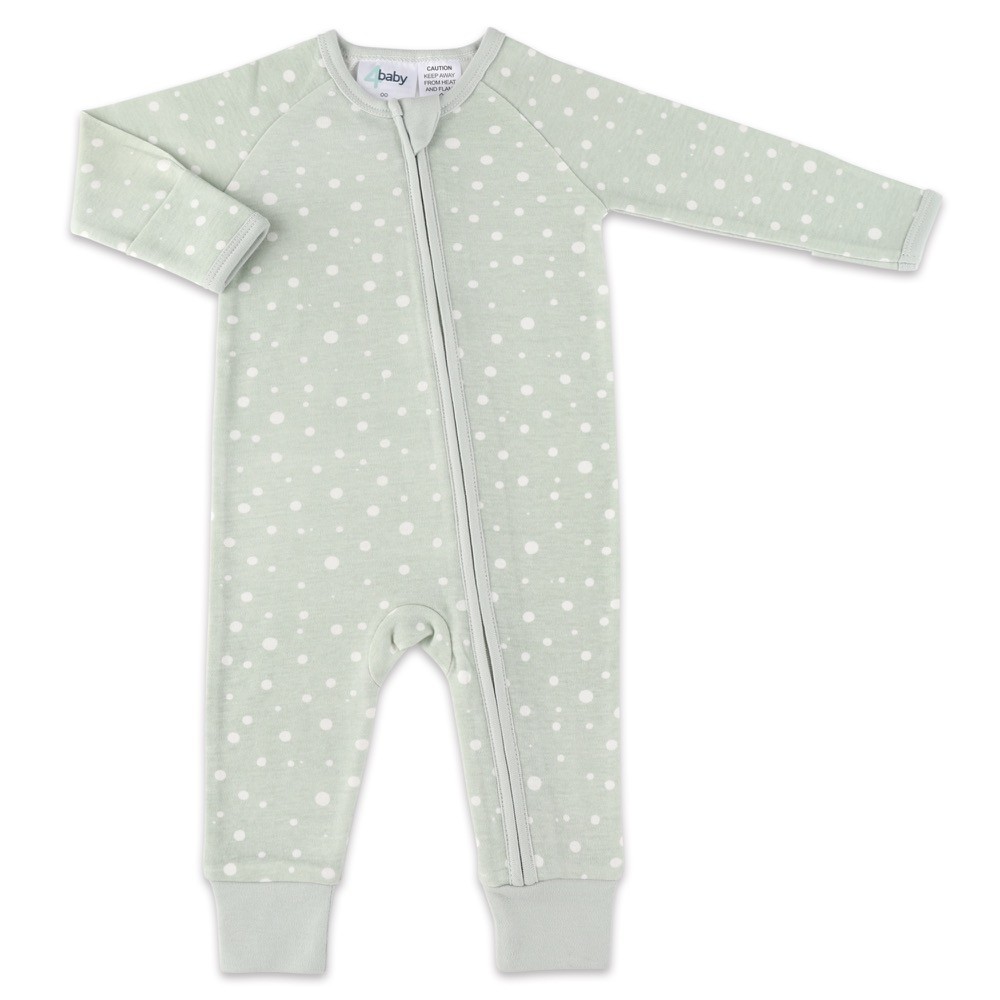 4baby Long Sleeve Zip Coverall 0.2 Tog Bubble Green Size 0