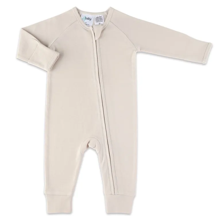 4baby Zip Coverall Long Sleeve 0.2 Tog Natural