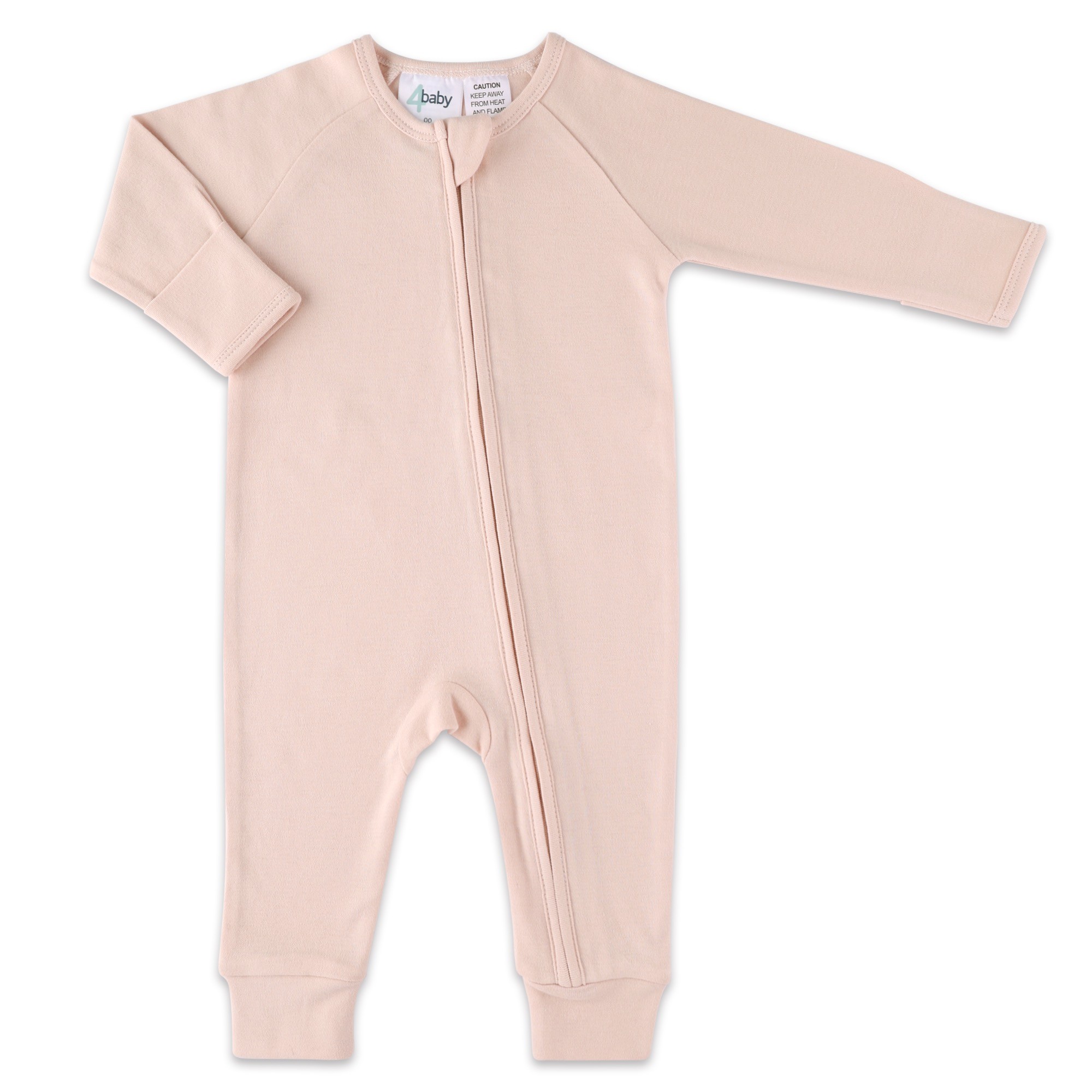 4baby Zip Coverall Long Sleeve 0.2 Tog Pink Size 0