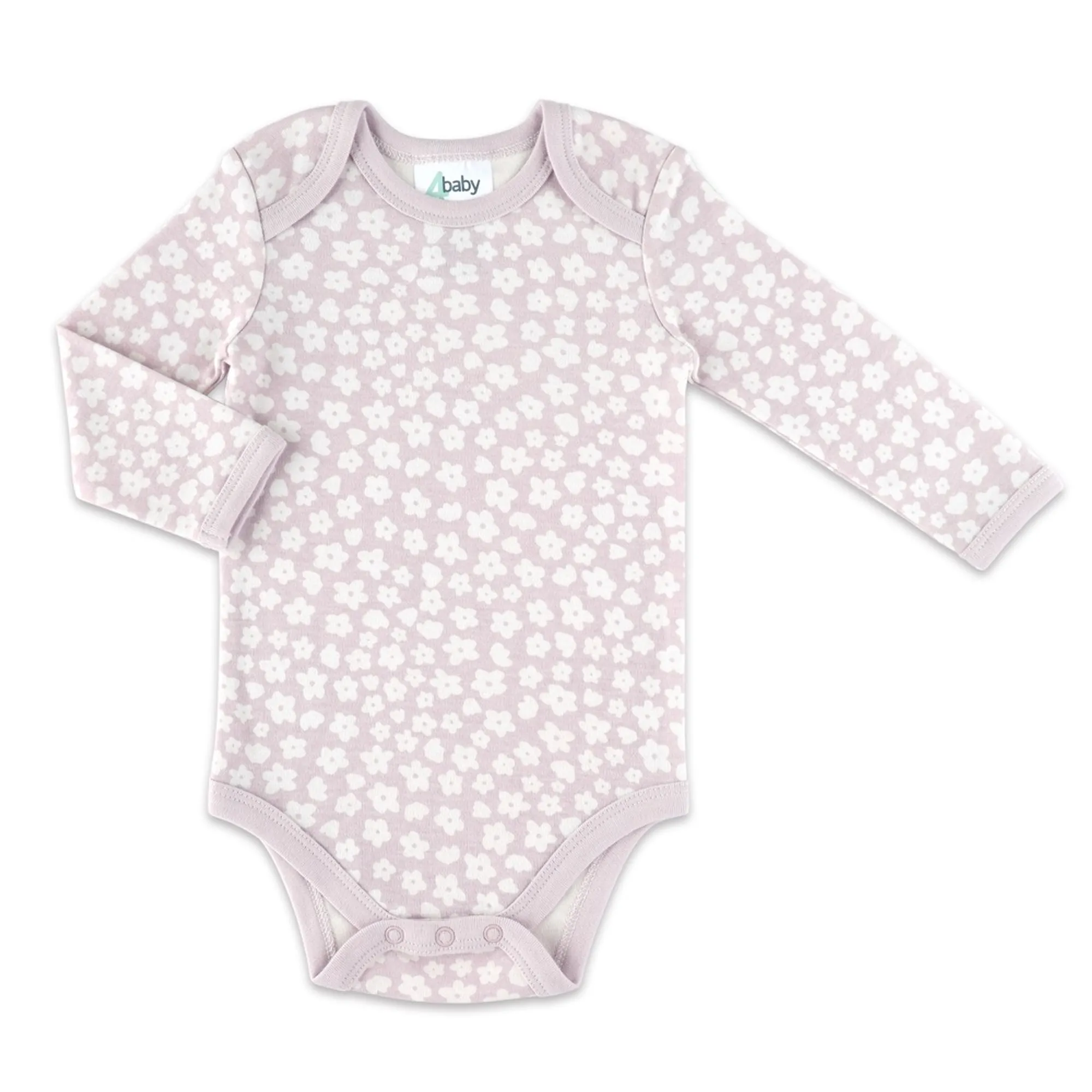 Ribbed Button Baby Bodysuit | Long Sleeve Unisex Baby Onesie - Lulu Babe