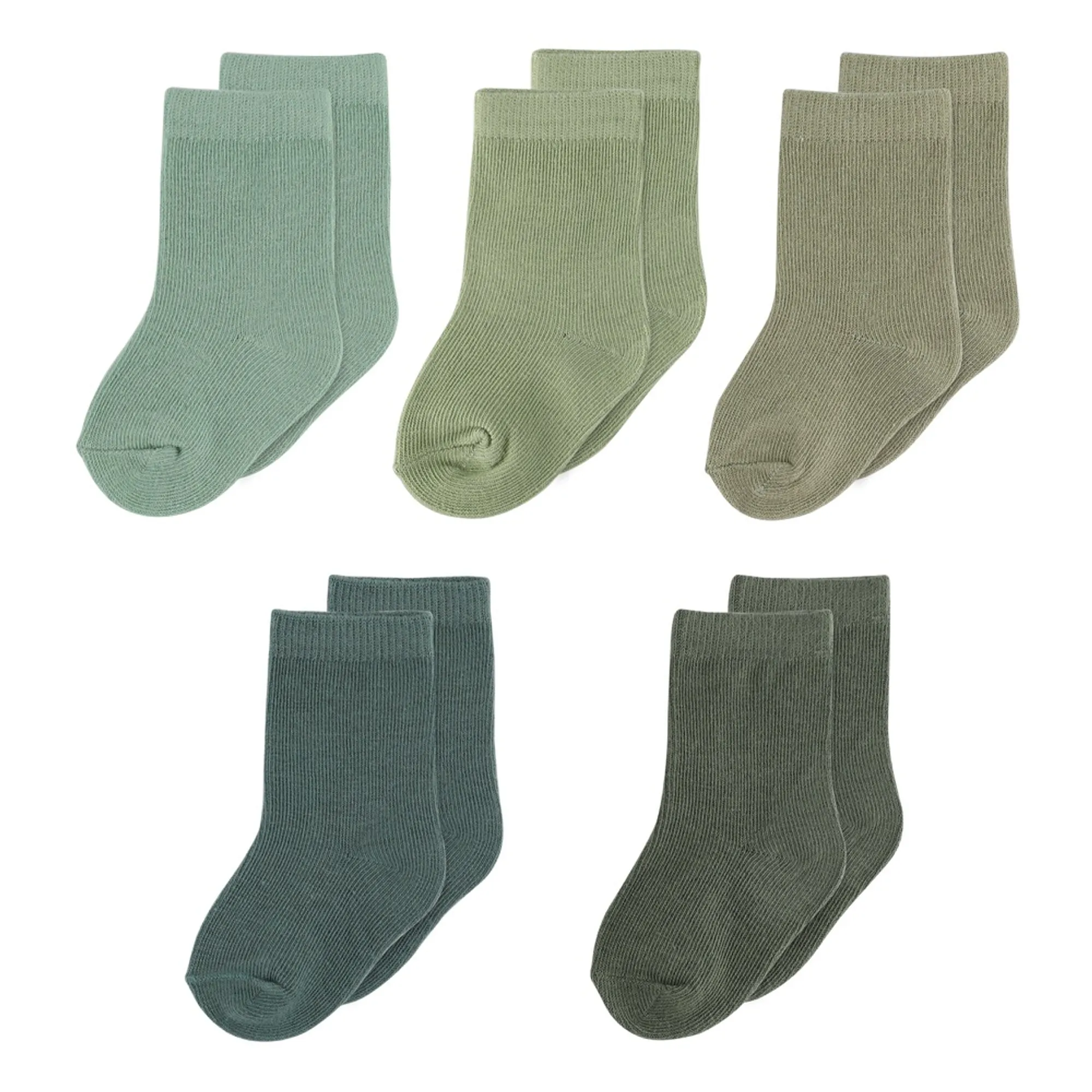 4Baby 5 Pack Socks Green