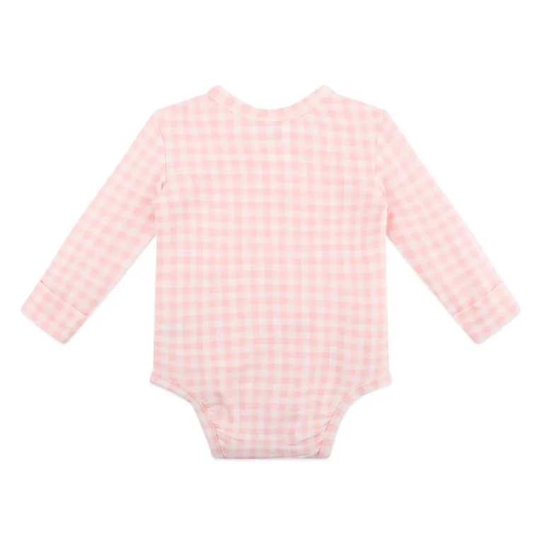 Kynd Baby Bodysuit Long Sleeve Comfy Petal Gingham