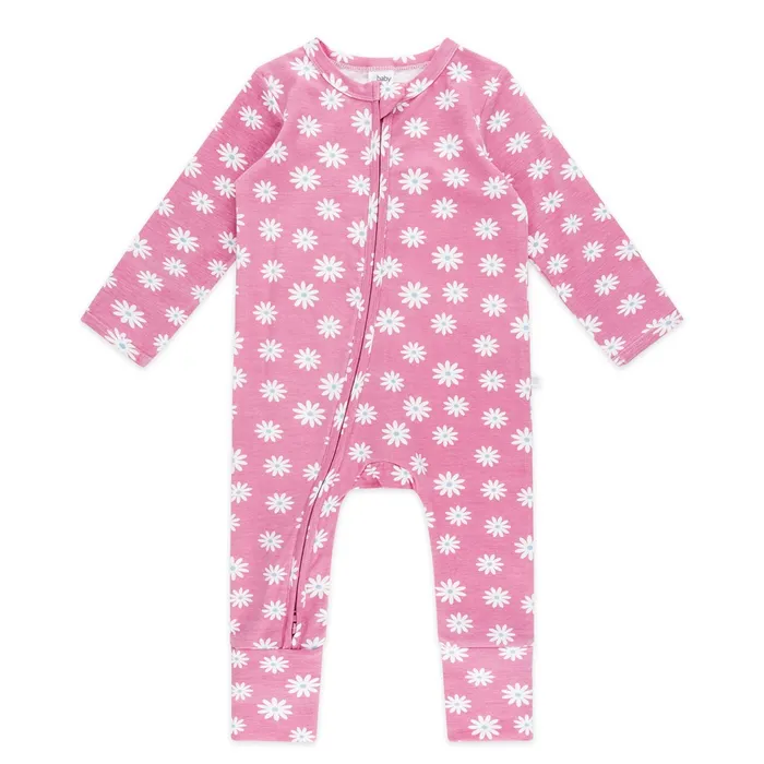 BAILEY FLORAL PRINT LS ZIP ONESIE