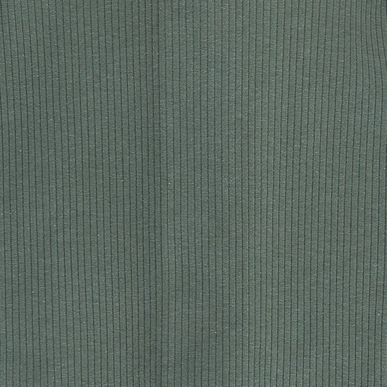 Bilbi Onesie Short Sleeve Zip Rib Organic Forest